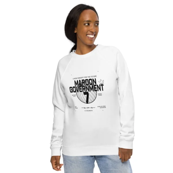 Unisex organic raglan sweatshirt - Image 6